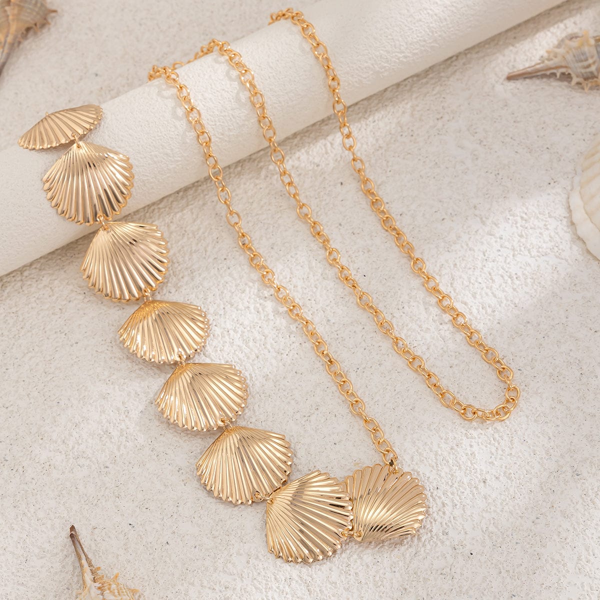 Beach Style Gold Silver Plated Shell Waist Chain - ArtGalleryZen