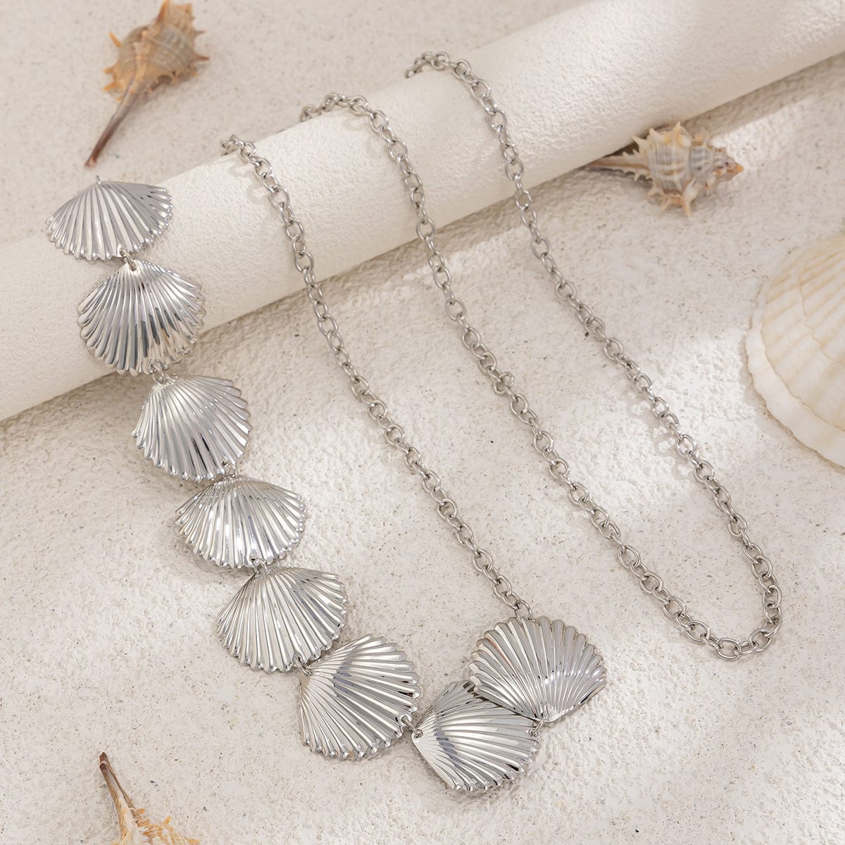 Beach Style Gold Silver Plated Shell Waist Chain