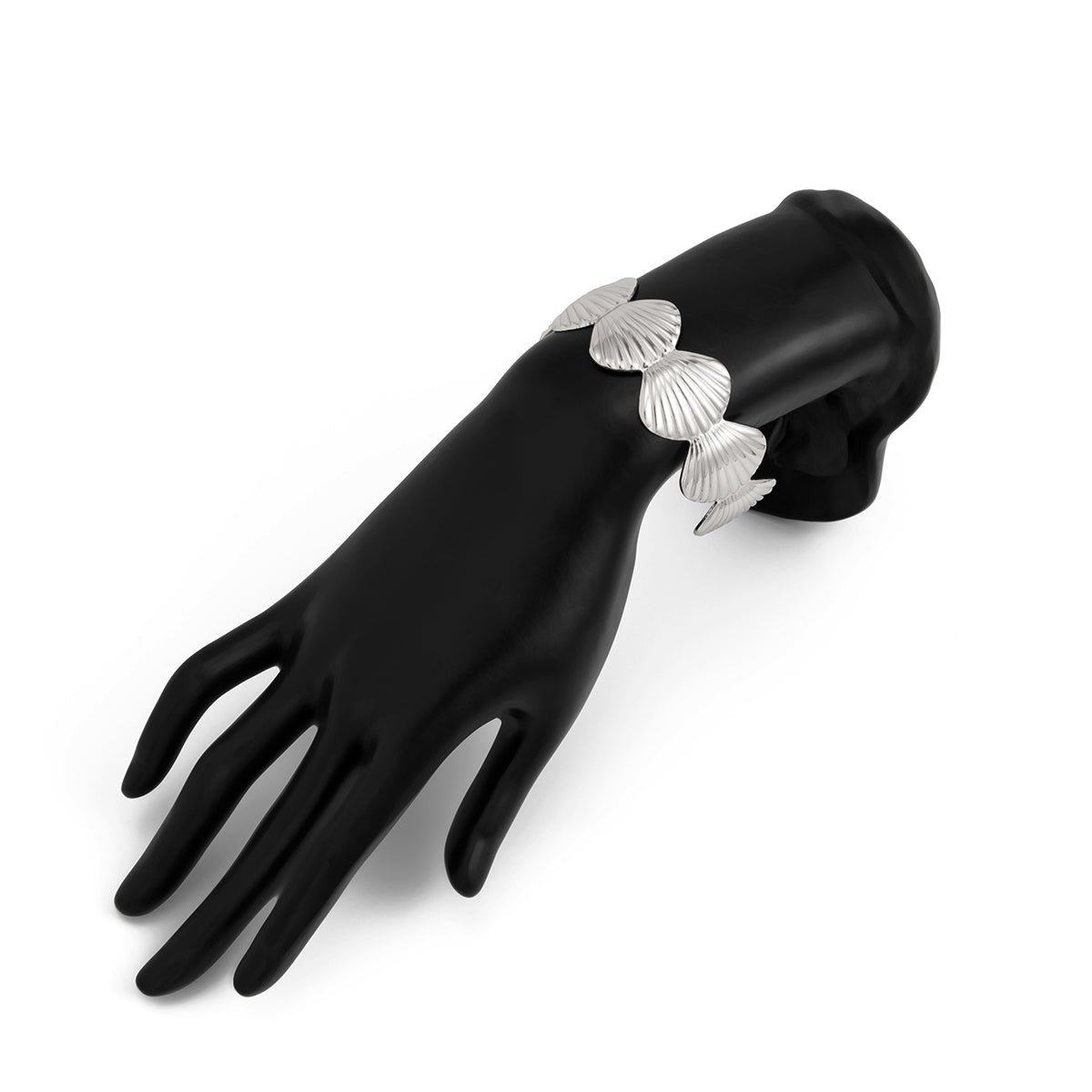 Beach Style Gols Silver Plated Shell Bangle Bracelet - ArtGalleryZen