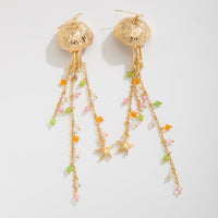 Thumbnail for Beach Style Jellyfish Crystal Tassel Earrings - ArtGalleryZen