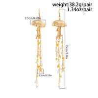 Thumbnail for Beach Style Jellyfish Crystal Tassel Earrings - ArtGalleryZen