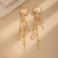 Thumbnail for Beach Style Jellyfish Crystal Tassel Earrings - ArtGalleryZen