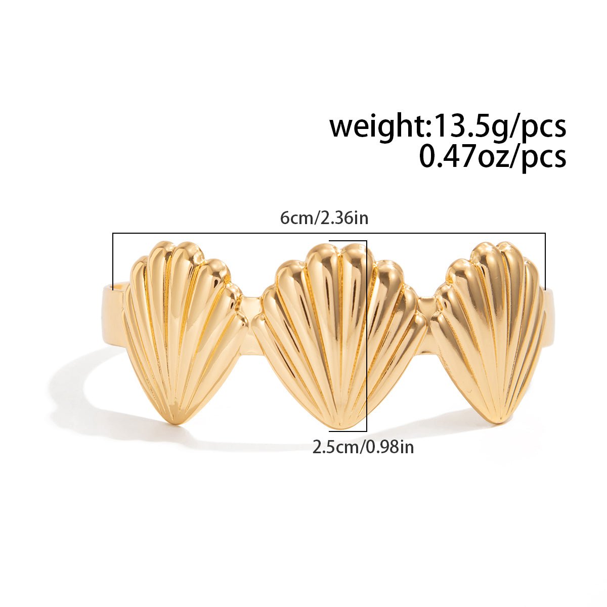 Beach Style Shell Bangle Bracelet - ArtGalleryZen