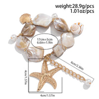 Thumbnail for Beach Style Starfish Pendant Conch Chain Y Necklace Bracelet - ArtGalleryZen