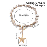 Thumbnail for Beach Style Starfish Pendant Conch Chain Y Necklace Bracelet