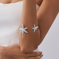 Thumbnail for Beach Style Textured Starfish Bangle Bracelet - ArtGalleryZen