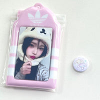 Thumbnail for Black and White Sport Style Kpop Idol Keychain Photocard Holder - ArtGalleryZen