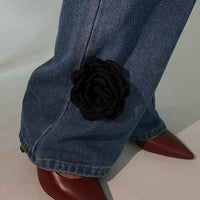 Thumbnail for Black Rose Flower Trouser Pin - ArtGalleryZen
