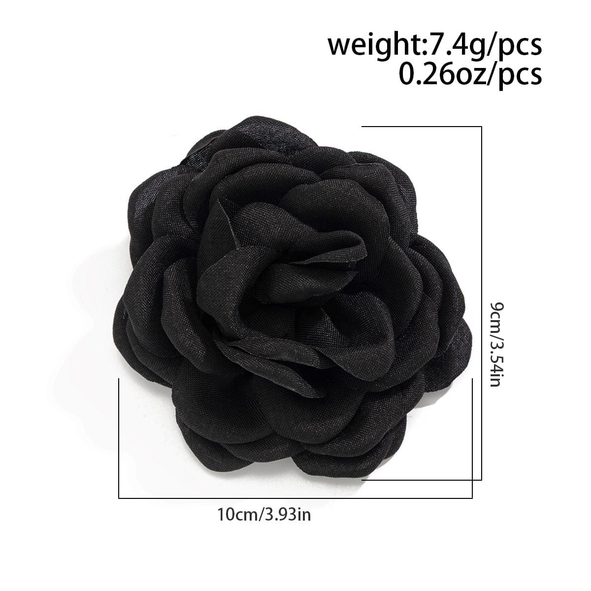 Black Rose Flower Trouser Pin - ArtGalleryZen