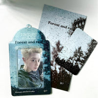 Thumbnail for Blue Rain Forest Winter Snow Kpop Keychain Photocard Holder - ArtGalleryZen