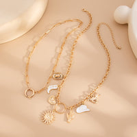 Thumbnail for Bohemia 2pcs Gold Tone Sun Enamel Boot Cowboy Hat Charm Necklace Set - ArtGalleryZen