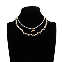 Thumbnail for Bohemia 2pcs Mermaid Tail Pendant Pearl Seed Beaded Necklace Set - ArtGalleryZen