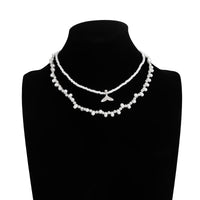 Thumbnail for Bohemia 2pcs Mermaid Tail Pendant Pearl Seed Beaded Necklace Set - ArtGalleryZen
