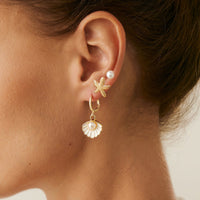Thumbnail for Bohemia 3 Pairs Pearl Enamel Shell Starfish Dangle Earrings Set - ArtGalleryZen