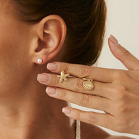 Thumbnail for Bohemia 3 Pairs Pearl Enamel Shell Starfish Dangle Earrings Set - ArtGalleryZen