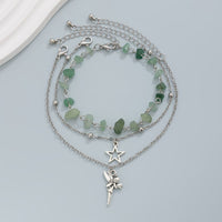 Thumbnail for Bohemia 3 Pieces Elf Star Charm Turquoise Anklet Set