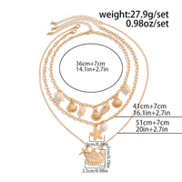 Thumbnail for Bohemia 3pcs Conch Shell Starfish Pearl Pendant Necklace Set - ArtGalleryZen