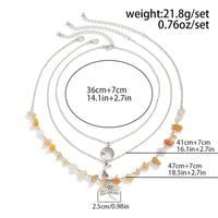 Thumbnail for Bohemia 3Pcs Dragonfly Moon Tree Pendant Turquoise Stone Necklace Set - ArtGalleryZen