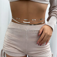 Thumbnail for Bohemia 3Pcs Layered Herringbone Pearl Belly Chain Set