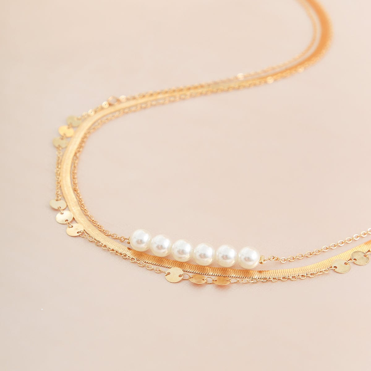 Bohemia 3Pcs Layered Herringbone Pearl Belly Chain Set