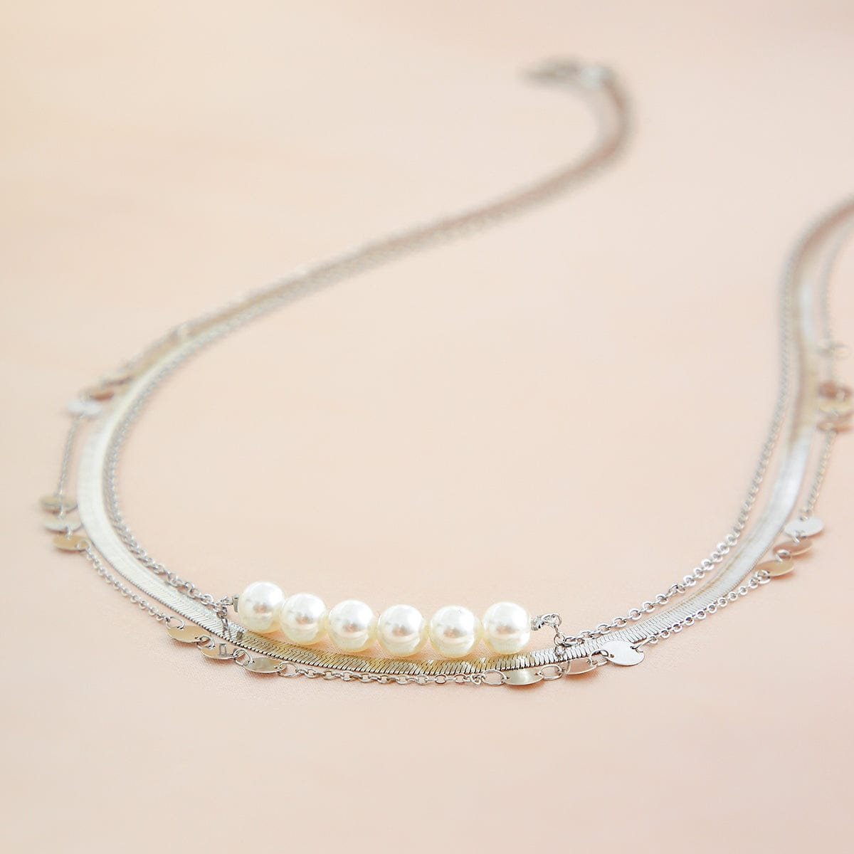 Bohemia 3Pcs Layered Herringbone Pearl Belly Chain Set