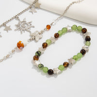 Thumbnail for Bohemia 3pcs Sun Star Mushroom Charm Glass Beaded Bracelet Set - ArtGalleryZen