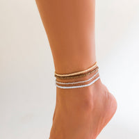 Thumbnail for Bohemia 4Pcs Crystal Beaded Stackable Anklet Set - ArtGalleryZen