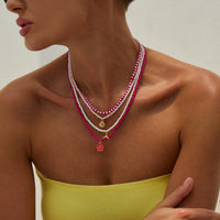 Thumbnail for Bohemia 4pcs Mermaid Shell Enamel Flower Pendant Seed Beaded Necklace Set - ArtGalleryZen