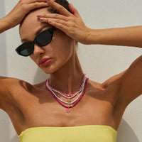 Thumbnail for Bohemia 4pcs Mermaid Shell Enamel Flower Pendant Seed Beaded Necklace Set - ArtGalleryZen