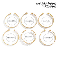 Thumbnail for Bohemia 6pcs  Flower Heart Star Pattern Open Bangle Bracelet Set - ArtGalleryZen
