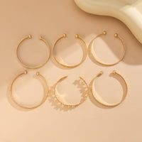 Thumbnail for Bohemia 6pcs  Flower Heart Star Pattern Open Bangle Bracelet Set