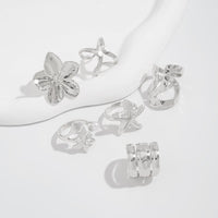 Thumbnail for Bohemia 6pcs Flower Starfish Pearl Irregular Curved Ring Set - ArtGalleryZen