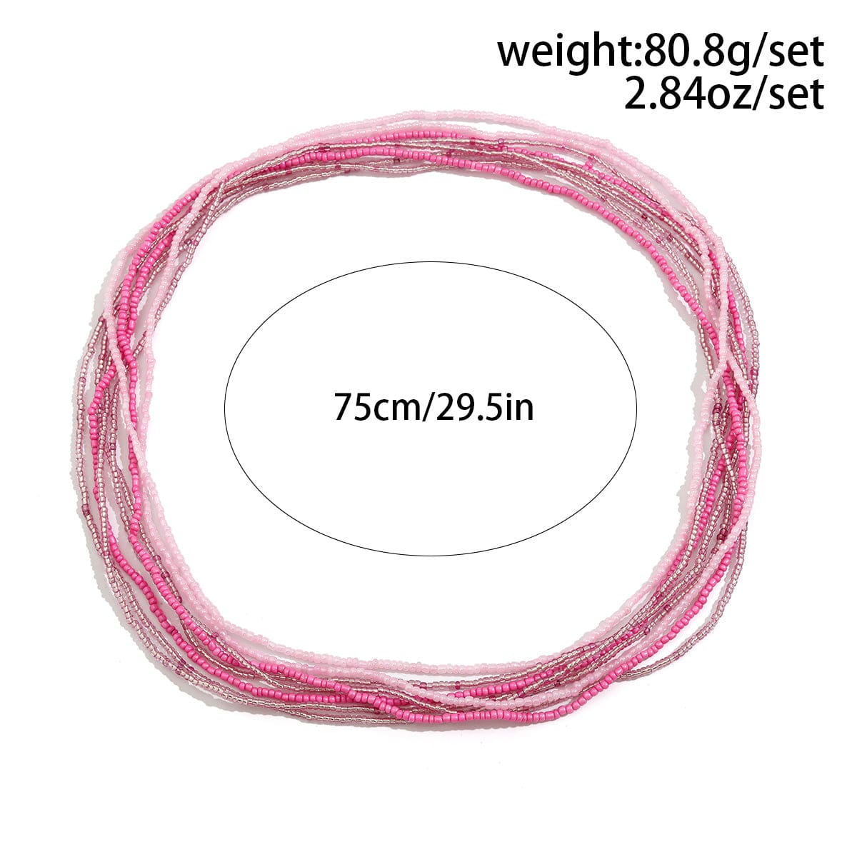 Bohemia 8Pcs Crystal Seed Beaded Belly Chain Set - ArtGalleryZen