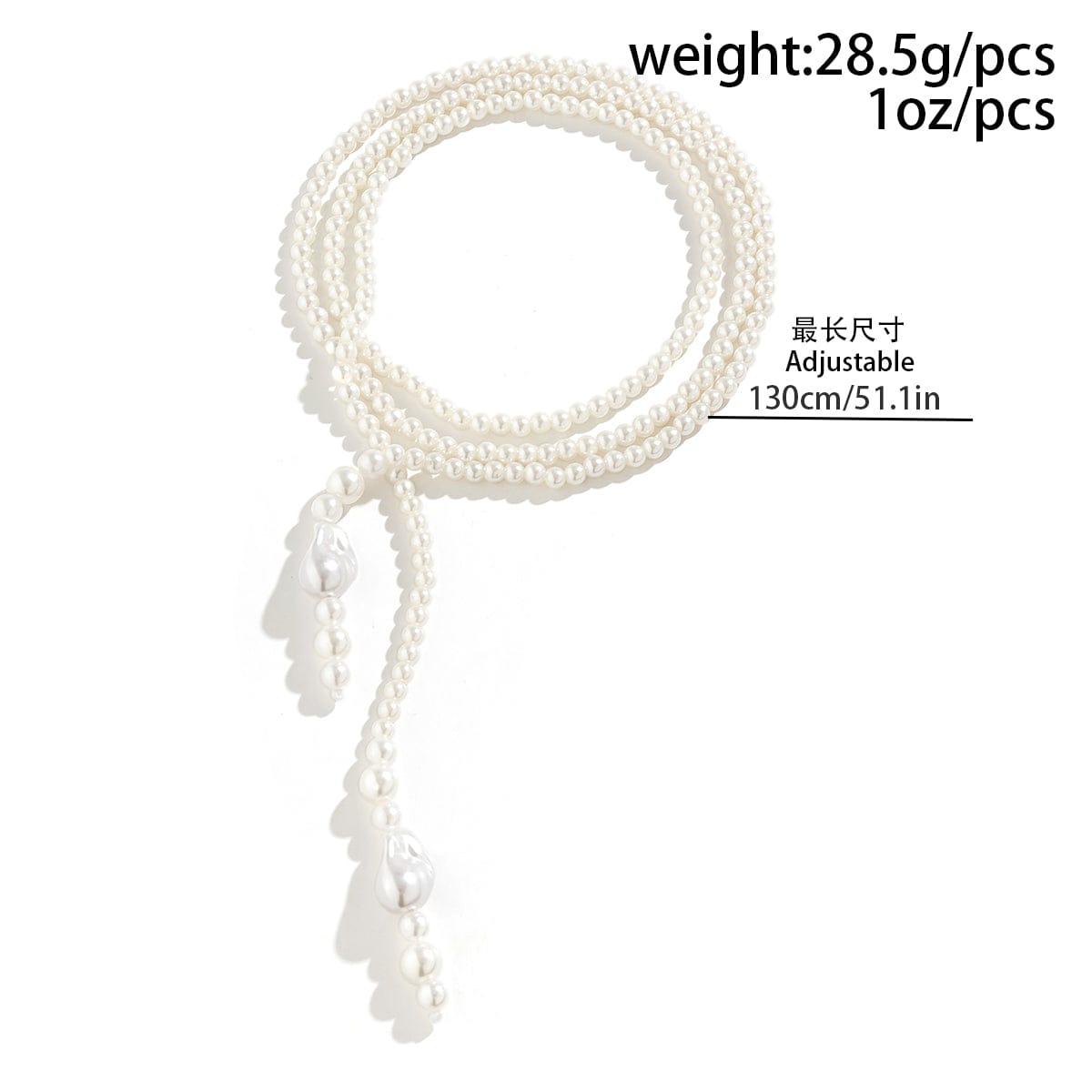 Bohemia Artificial Pearl Long Chain Y Necklace - ArtGalleryZen