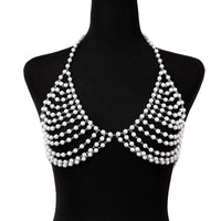 Thumbnail for Bohemia Beaded Pearl Backless Body Chain Bra