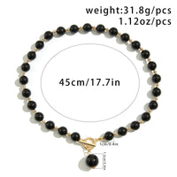 Thumbnail for Bohemia Chic Pearl Chain Toggle Clasp Necklace