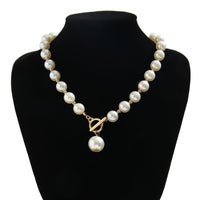 Thumbnail for Bohemia Chic Pearl Chain Toggle Clasp Necklace