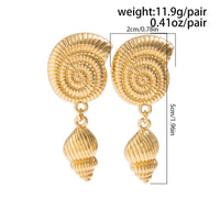 Thumbnail for Bohemia Chunky Conch Dangle Earrings