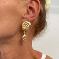 Thumbnail for Bohemia Chunky Conch Dangle Earrings