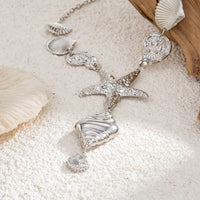 Thumbnail for Bohemia Chunky Conch Shell Starfish Charm Y Necklace - ArtGalleryZen