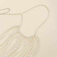 Thumbnail for Bohemia Chunky Layered Pearl Backless Body Chain Bra