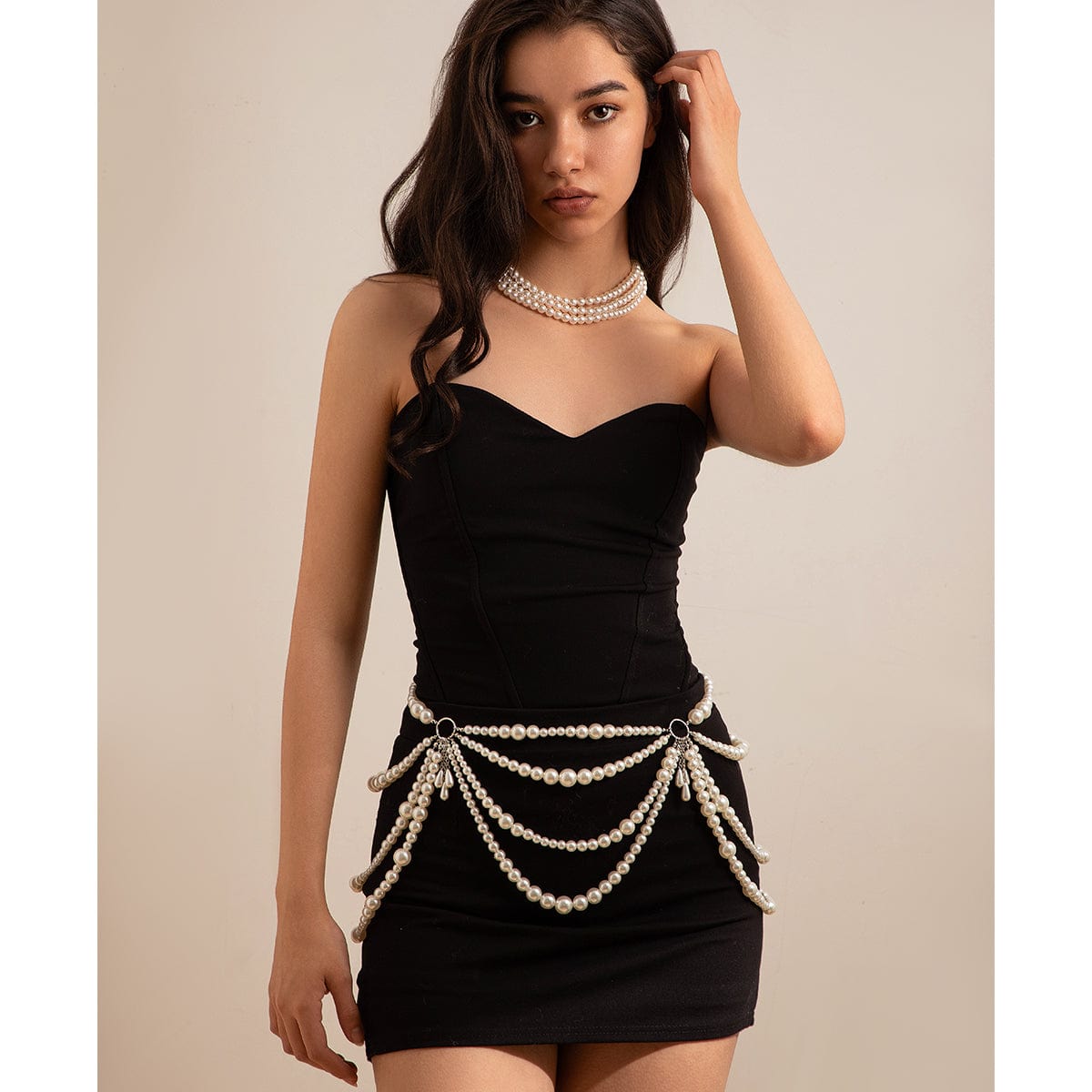 Bohemia Chunky Layered Pearl Waist Chain