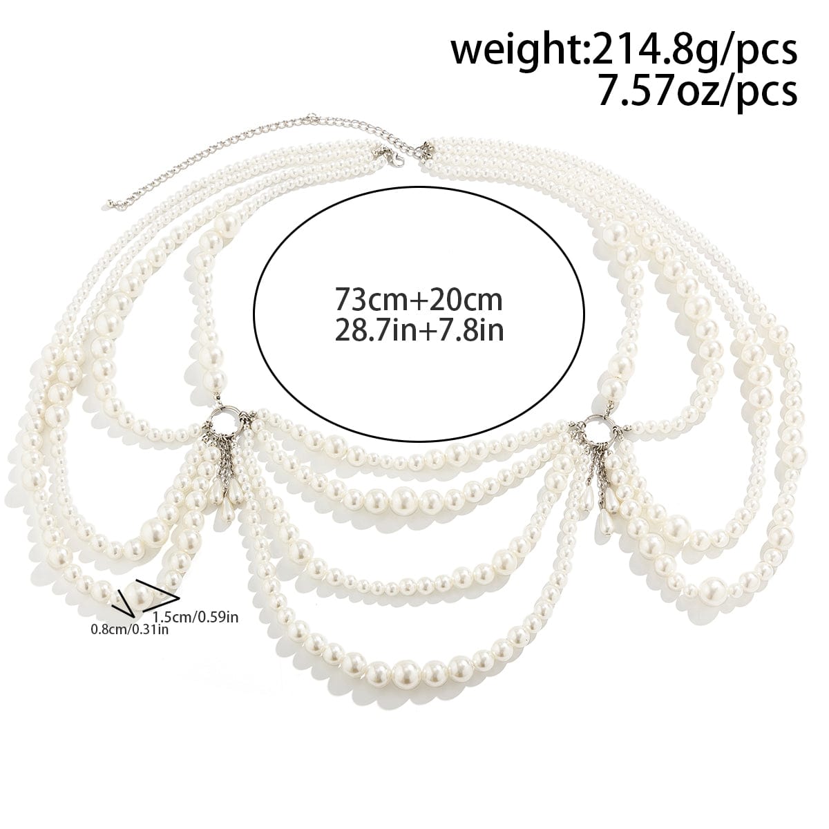 Bohemia Chunky Layered Pearl Waist Chain