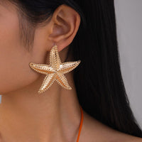 Thumbnail for Bohemia Chunky Textured Starfish Earrings - ArtGalleryZen