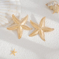Thumbnail for Bohemia Chunky Textured Starfish Earrings - ArtGalleryZen