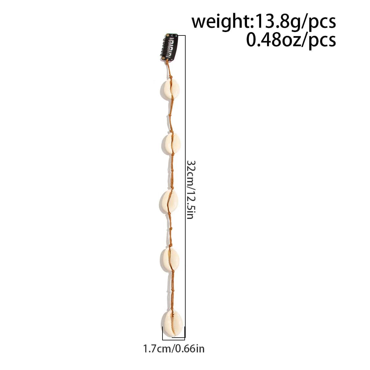 Bohemia Conch Seed Beaded Chain Hair Clip - ArtGalleryZen