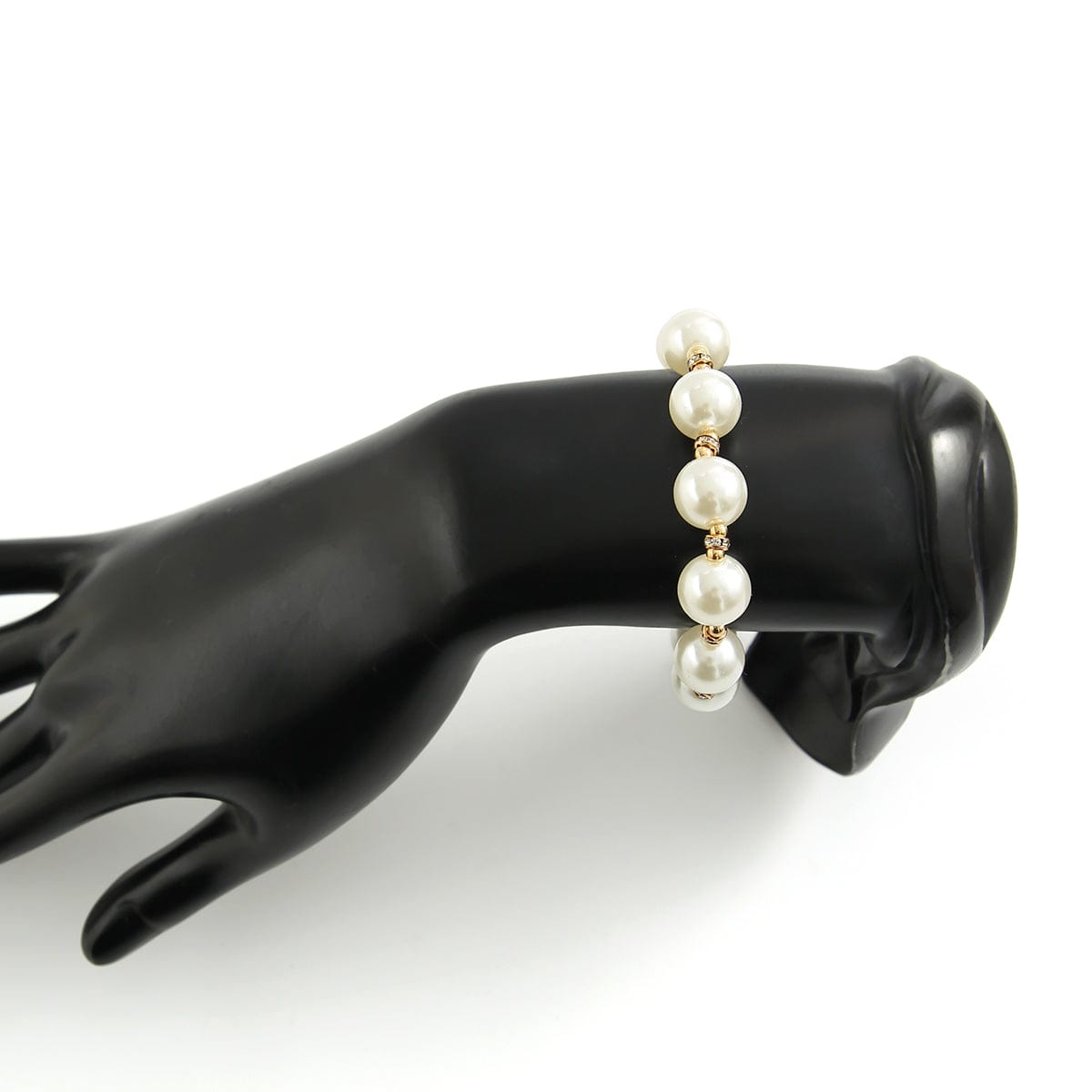 Bohemia CZ Inlaid Pearl Chain Bracelet