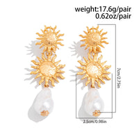 Thumbnail for Bohemia Dangling Sun Pearl Earrings - ArtGalleryZen