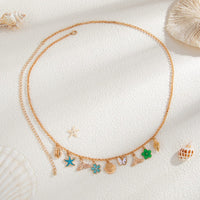 Thumbnail for Bohemia Enamel Bow Flower Starfish Tassel Belly Chain - ArtGalleryZen