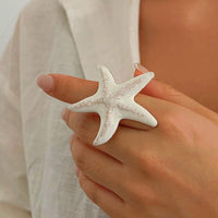 Thumbnail for Bohemia Enamel Starfish Ring - ArtGalleryZen